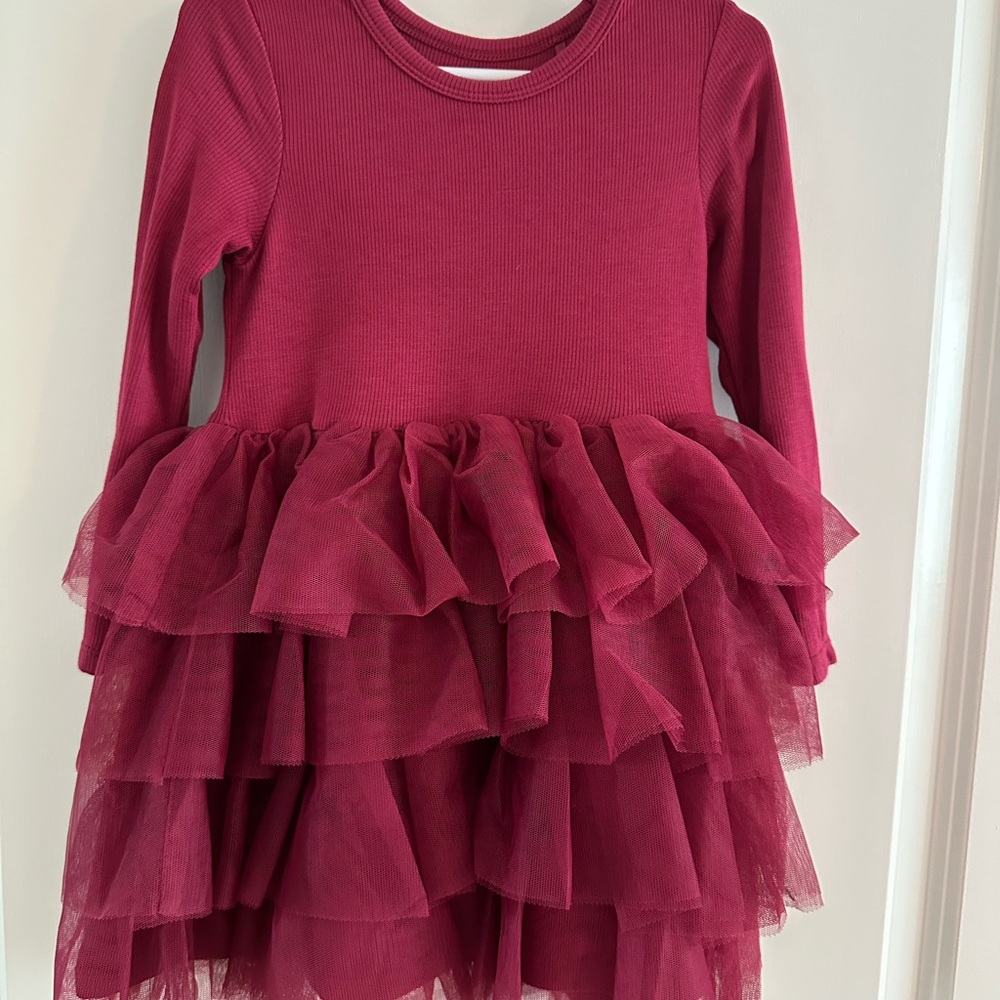 Angel Dear Burgundy Tulle Dress